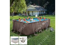 Бассейн каркасный 488х488х122 см Intex Prism Frame 28766