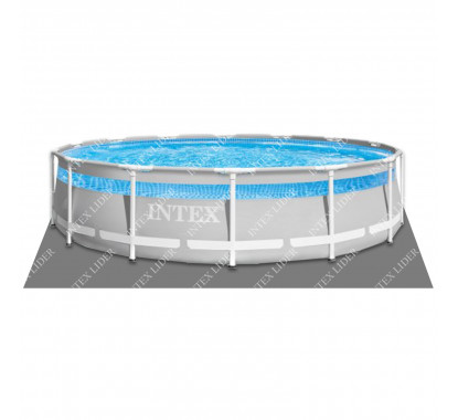 26722 Intex Каркасный бассейн круглый, 427х107+фильтрнасос, лестница, тент, подстилка