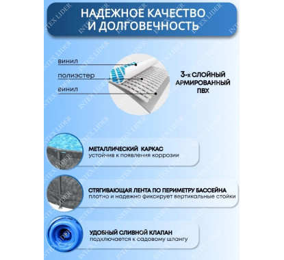 Каркасный круглый бассейн APX-365 Bestway, 549х132см (561KC)
