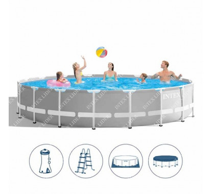 26732 Каркасный бассейн круглый INTEX Prism Frame Pool 549х122+фильтр-насос картр. 5678 л/ч