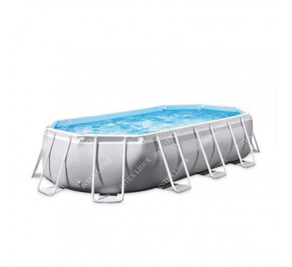 26796 Каркасный бассейн INTEX Prism Frame Pool Oval (овал) 5,03х2,74х1,22+фильтр-насос картр. 5678 л/ч