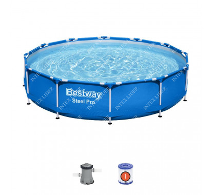 Круглый каркасный бассейн Bestway 366х76см+фильтр-насос, 56681