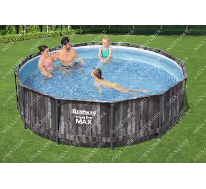 Круглый каркасный бассейн Bestway 366х100см+фильтр-насос, лестница, 5614X