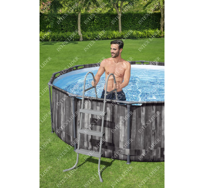 Круглый каркасный бассейн Bestway 366х100см+фильтр-насос, лестница, 5614X
