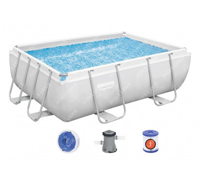 Bestway 56629 Бассейн каркасный прямоугольный + фильтр-насос 282х196х84см