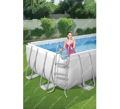 56442 Bestway Бассейн каркасный Power Steel, 404 х 201 х 100 см, песочный фильтр-насос, лестница