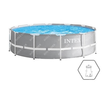 26702 Бассейн каркасный круглый INTEX Prism Frame Pool 305х76см+фильтр-насос картр. 1250 л/ч