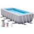Прямоугольный каркасный бассейн Intex 400х200х122см +фильтр-насос 2,0 м3/ч, лестница
